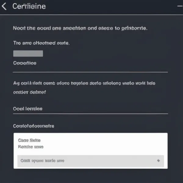 Truy cập công cụ Certificates