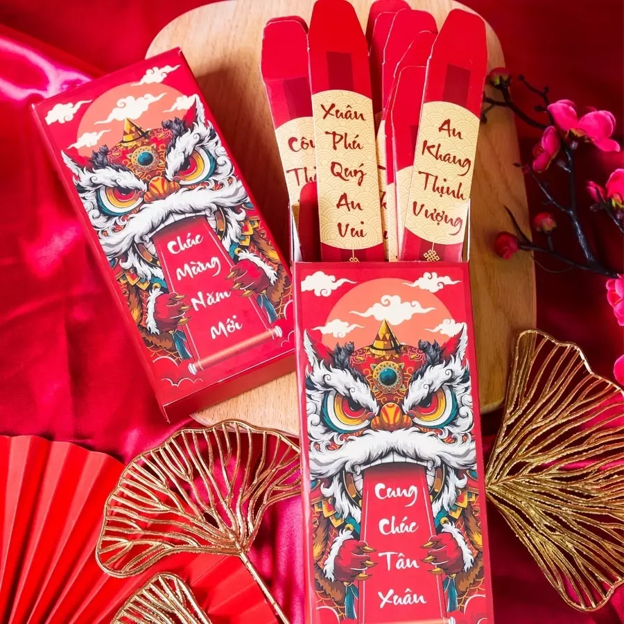 Mau bao li xi hien dai Hinh anh ran than tai hoat hinh chibi cau chuc tieng Anh slogan vui nhon 4