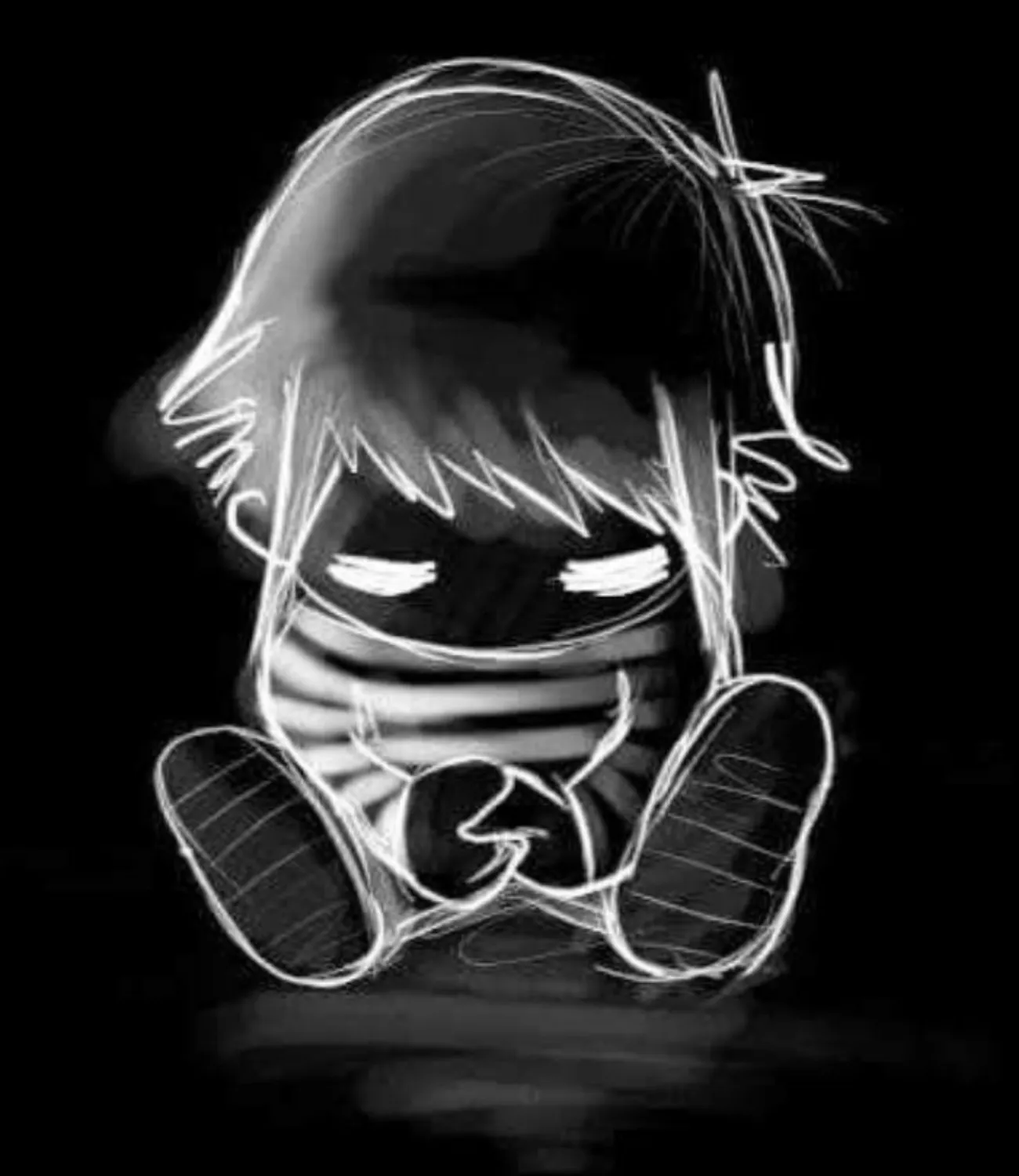 Chàng trai cô đơn trong đêm