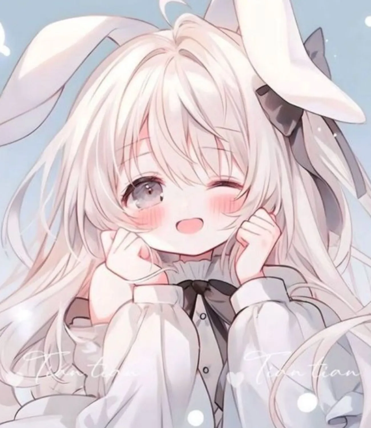 Cô gái tóc trắng anime