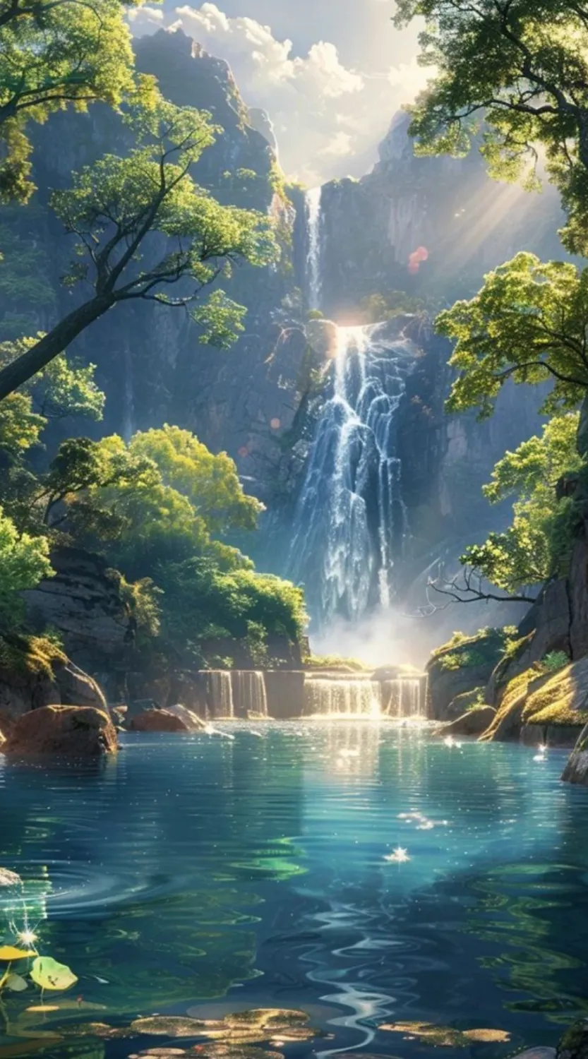 Thác nước trong xanh