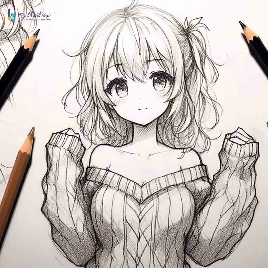 Tổng hợp +300 tranh vẽ anime đẹp ve anime nu dep 05832d71