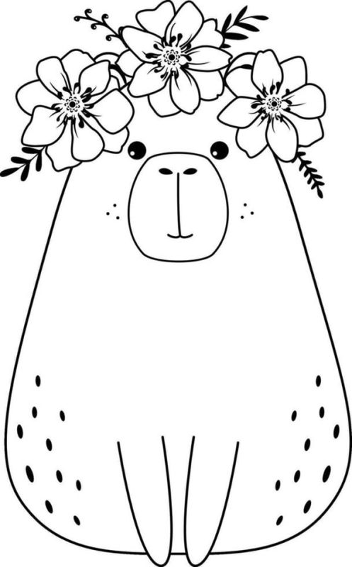 100 tranh to mau capybara cute tu de den kho phu hop moi lua tuoi 11999 15