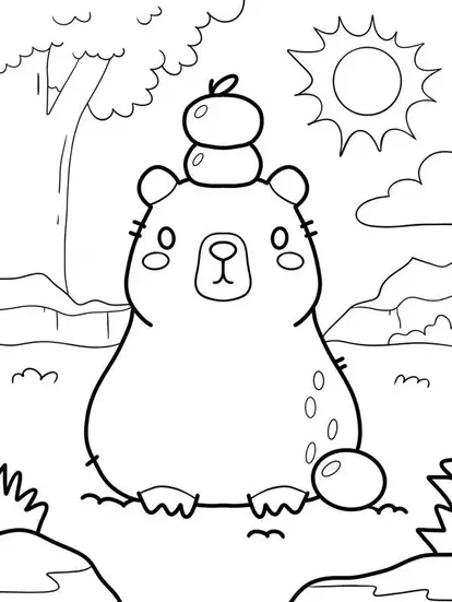 tranh to mau Capybara cute cho be thoa suc sang tao02