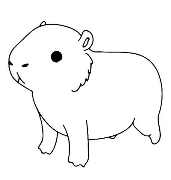 tranh to mau Capybara cute cho be thoa suc sang tao06