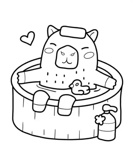 tranh to mau Capybara cute cho be thoa suc sang tao14