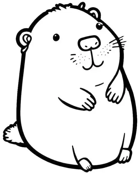 tranh to mau Capybara cute cho be thoa suc sang tao26