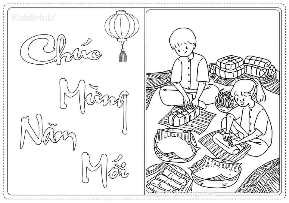 tranh to mau Tet Nguyen Dan 2025 y nghia doc dao da dang cho be05 1