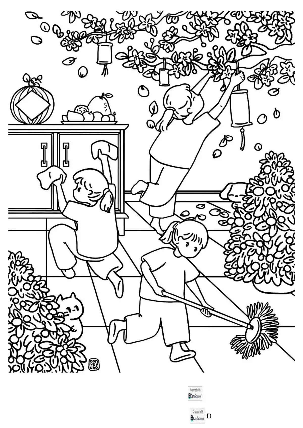 tranh to mau Tet Nguyen Dan 2025 y nghia doc dao da dang cho be21