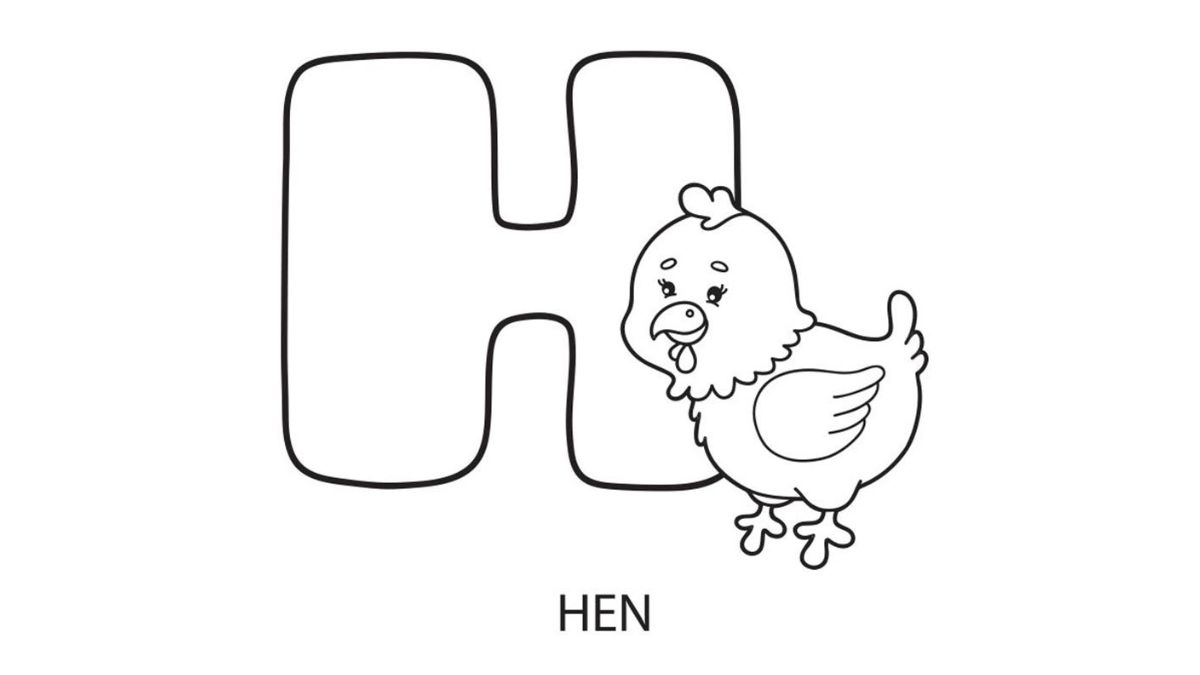 Hình ảnh tranh tô màu cho bé chủ đề bảng chữ cái