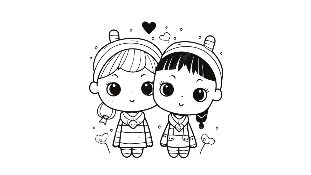 Hình tranh chân dung tô màu cho bé chủ đề gia đình