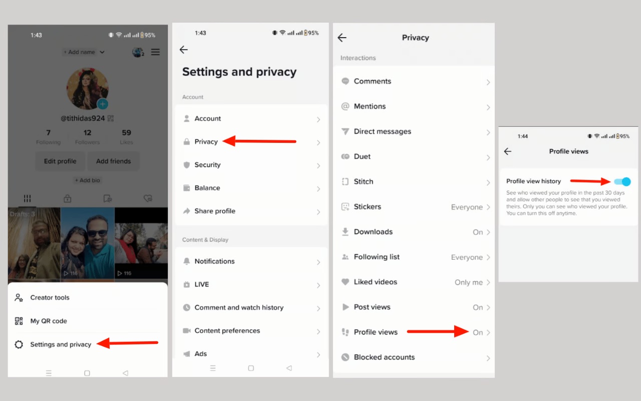 Không có cách trực tiếp và chính thống nào khác ngoài việc sử dụng tính năng "Lịch sử xem hồ sơ" được tích hợp sẵn trong ứng dụng TikTok để xem ai đã vào xem TikTok của mình.