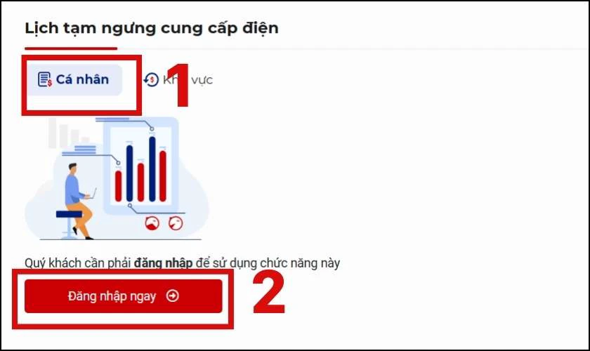Vào mục Cá nhân và chọn Đăng nhập ngay