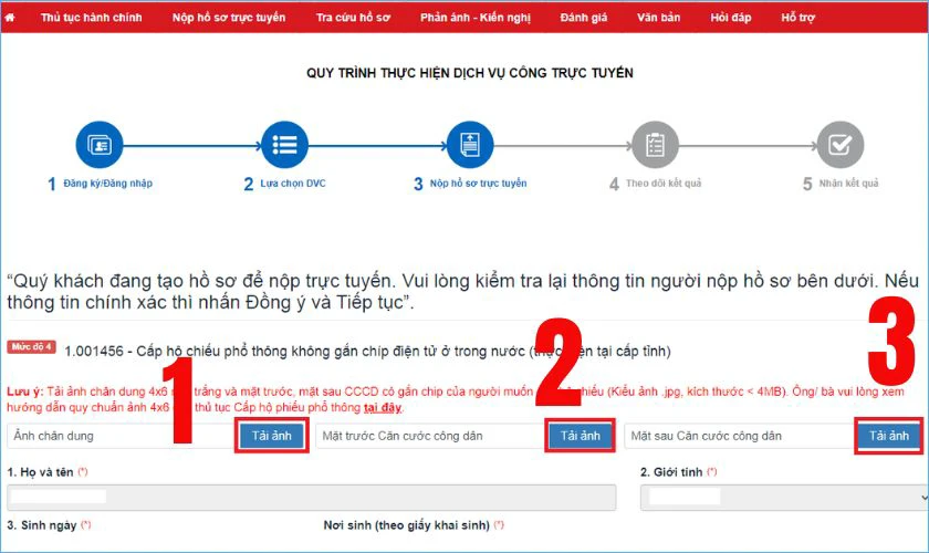 Nộp hồ trực tuyến