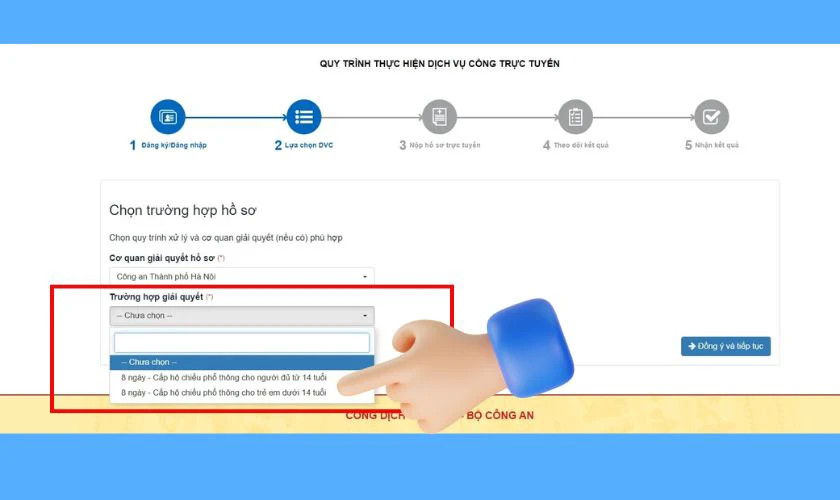 Làm hộ chiếu online cho trẻ em dưới 14 tuổi