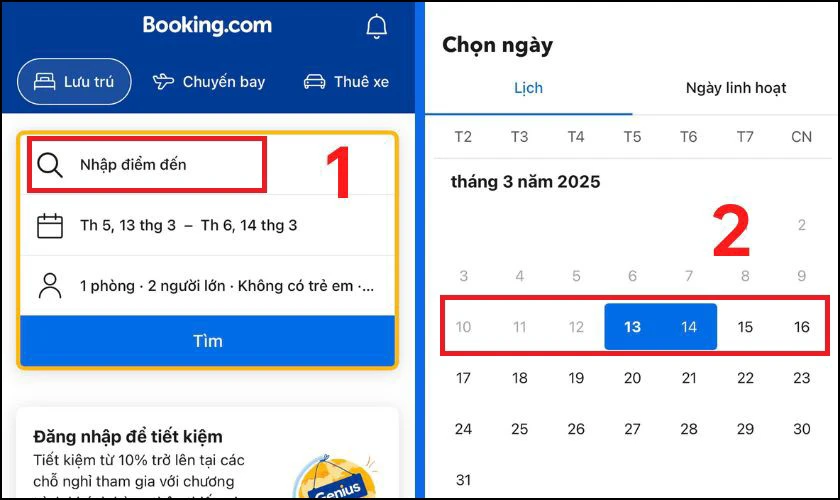Tìm nhà nghỉ bình dân gần đây bằng Booking