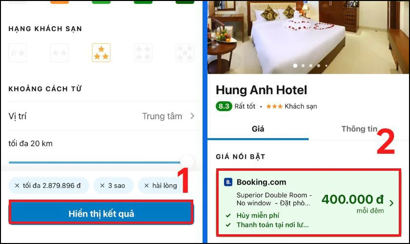 Tìm nhà nghỉ gần đây 24/24 bằng Trivago đơn giản 