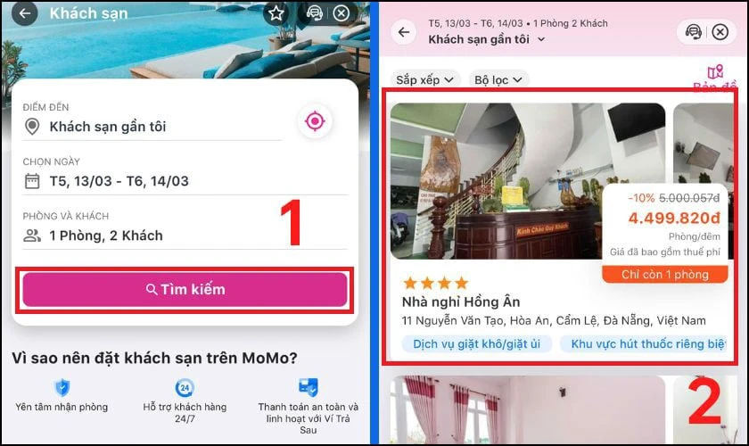 Bạn nhấn vào Tìm kiếm
