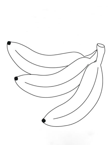 Ảnh vẽ quả chuối cho bé tô màu (4)