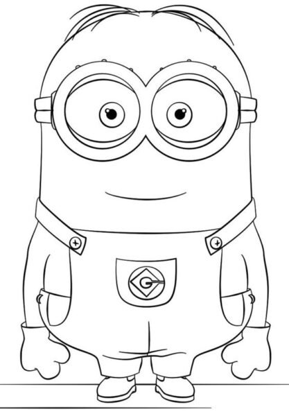 Hình tập tô Minion dễ thương cho bé tô màu (1)