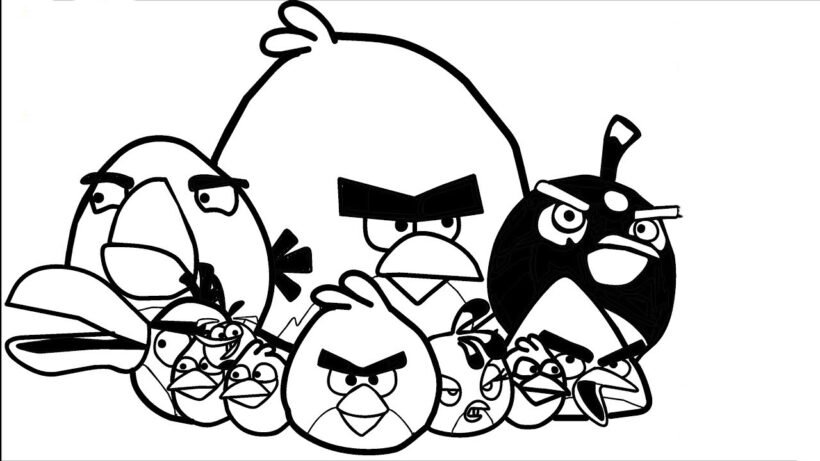 Hình tô màu Angry Birds cho bé tập tô (2)