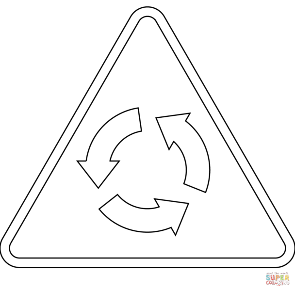 Hình tô màu biển báo giao thông cho bé tập tô (5)