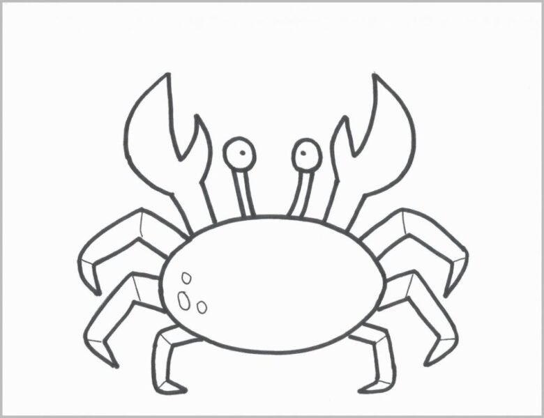 Hình tô màu con cua đáng yêu cho bé tập tô (5)