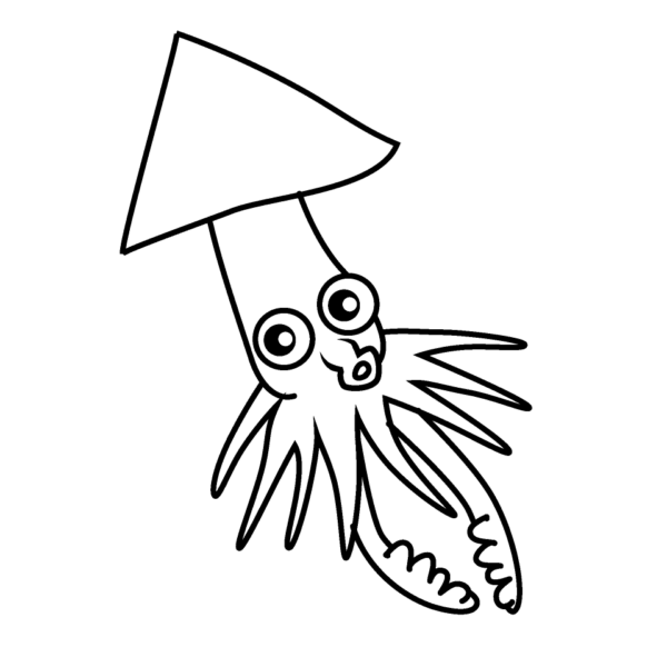 Hình tô màu con mực cho bé tập tô (7)