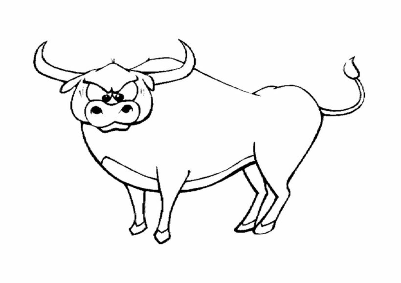 Hình tô màu con trâu đẹp nhất cho bé tập tô (1)