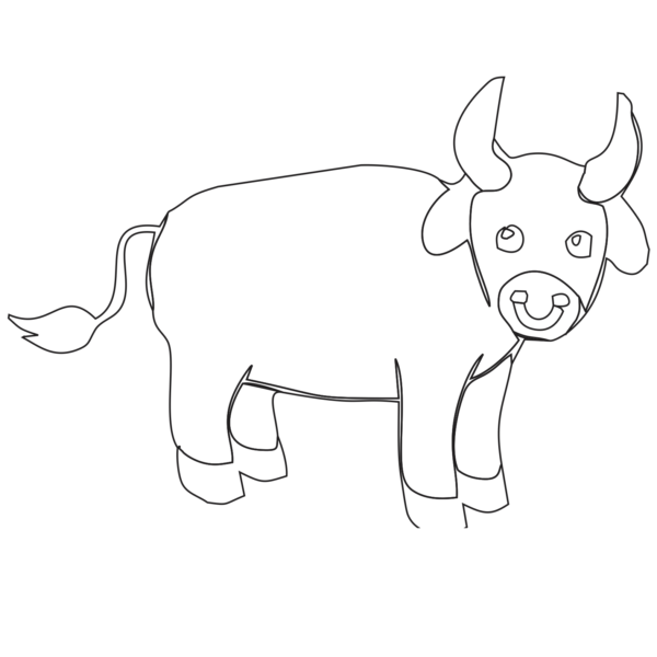 Hình tô màu con trâu đẹp nhất cho bé tập tô (2)