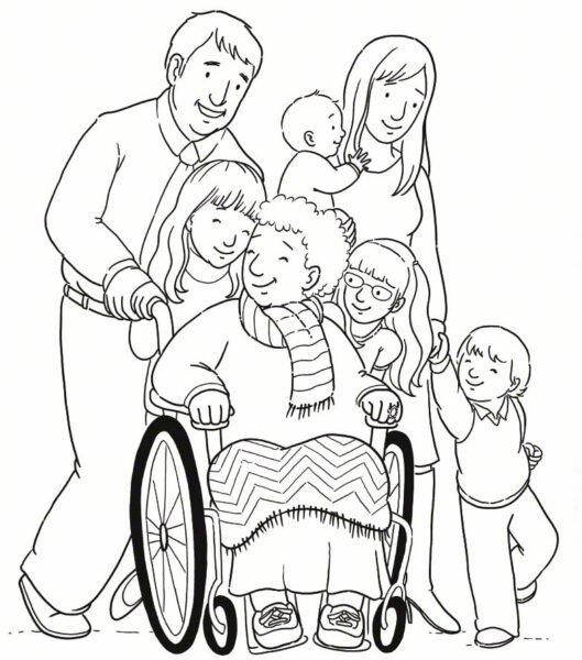 Hình tô màu gia đình đẹp nhất cho bé tập tô (5)
