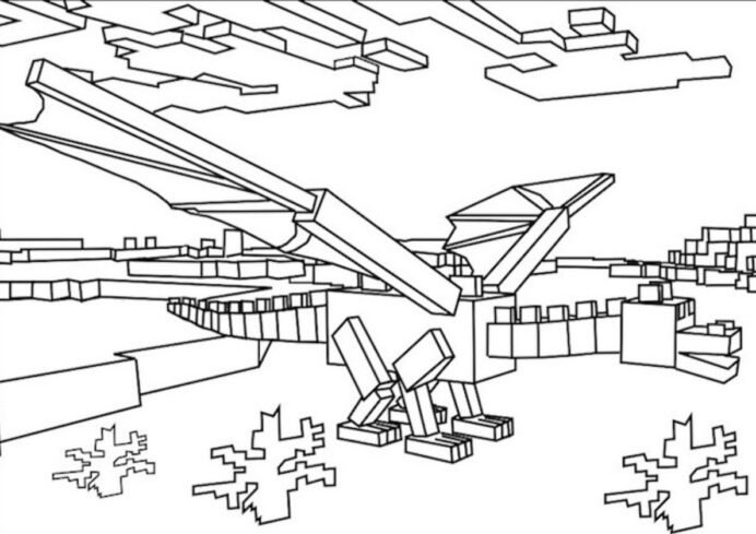Hình tô màu minecraft đẹp nhất cho bé tập tô (6)