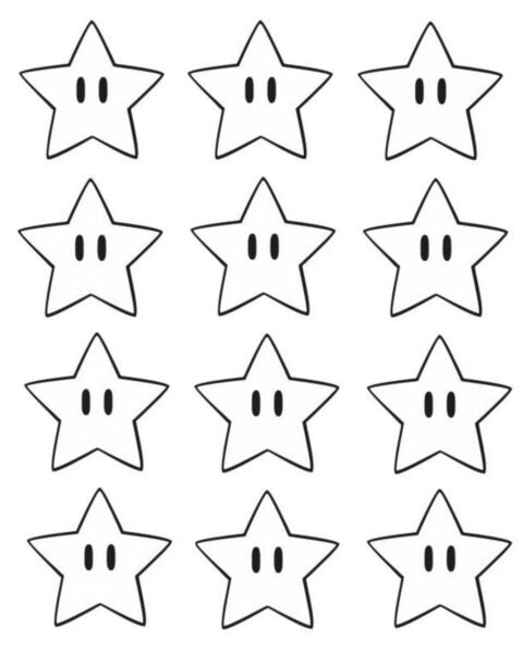 Hình tô màu ngôi sao cho bé tập tô (2)