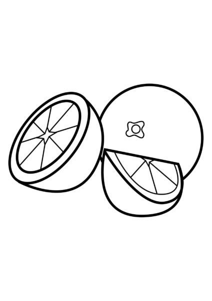 Tổng hợp các bức tranh tô màu quả bưởi đẹp nh