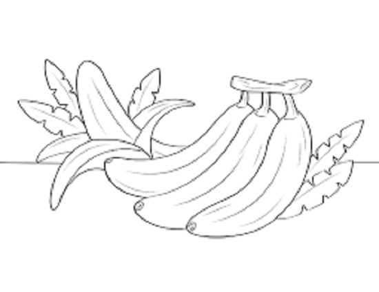 Hình tô màu quả chuối cho bé tập tô (1)