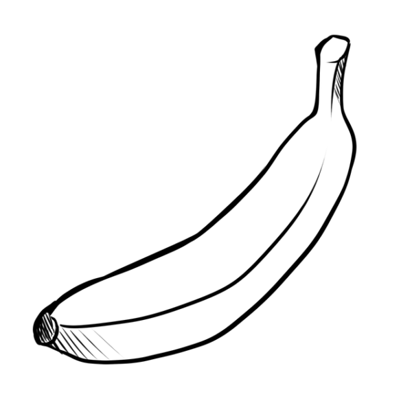 Hình tô màu quả chuối cho bé tập tô (2)