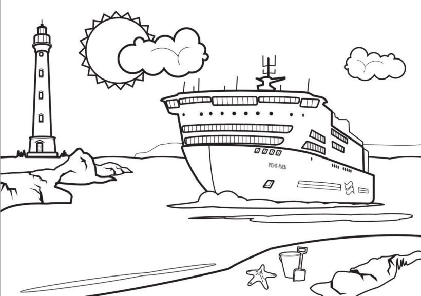 Hình tô màu tàu thuỷ (1)