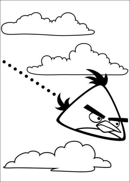 Hình vẽ chưa tô màu Angry Birds cho bé tập tô (3)