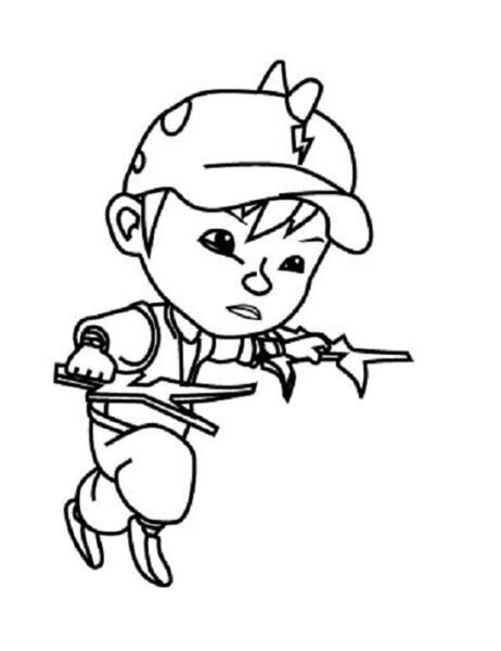 Hình vẽ chưa tô màu Boboiboy cho bé tập tô (4)