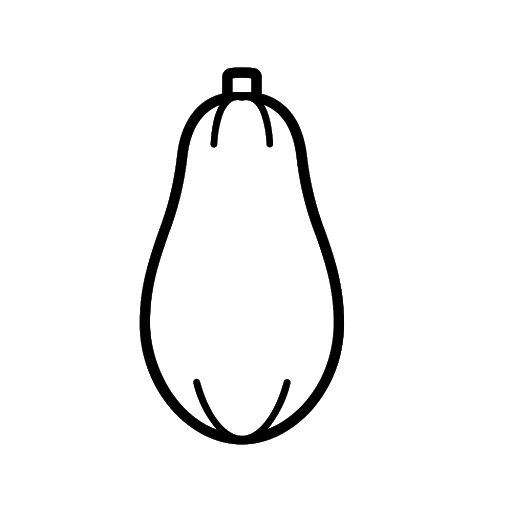 Hình vẽ chưa tô màu quả đu đủ cho bé tập tô (1)