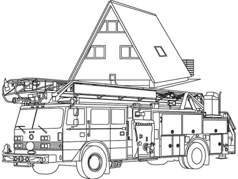 Fire Truck Coloring Pages Free to Print 30018