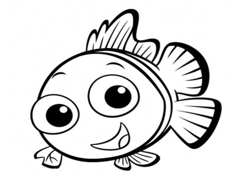 Tổng hợp các bức tranh tô màu con cá vàng đẹp nh