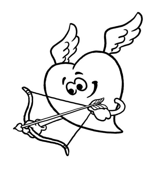 Hình vẽ đen trắng hình trái tim cho bé tập tô (2)