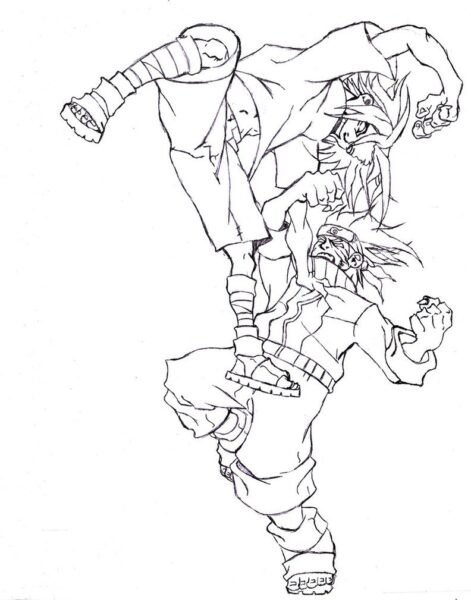 Hình vẽ đen trắng Naruto cho bé tô màu (4)