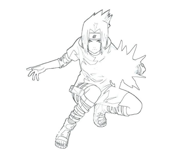 Hình vẽ đen trắng Naruto cho bé tô màu (6)