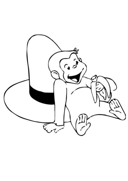 Hình vẽ đen trắng quả chuối cho bé tô màu (2)