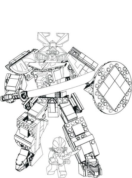 Hình vẽ đen trắng robot cho bé tô màu (1)