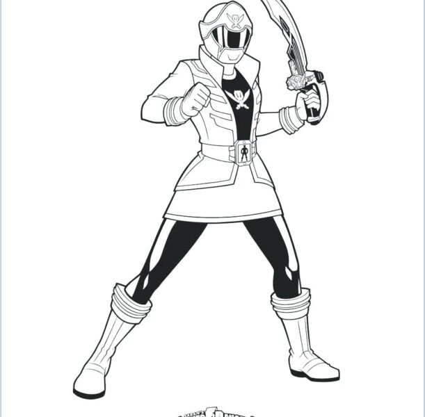 Hình vẽ đen trắng siêu nhân Gao cho bé tô màu (3)
