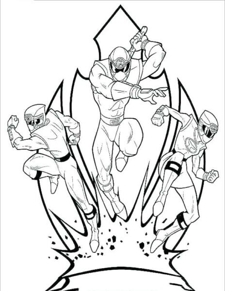 Hình vẽ đen trắng siêu nhân Gao cho bé tô màu (4)