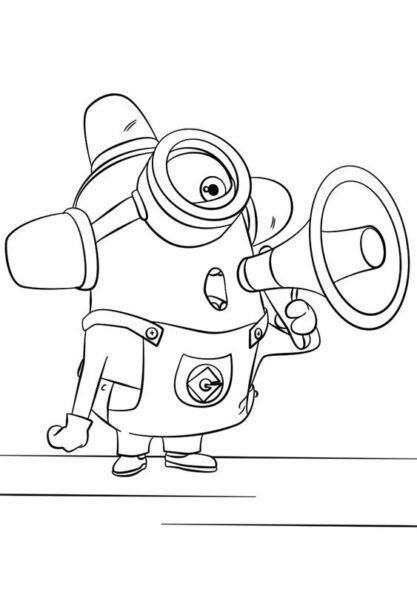 Hình vẽ Minion cho bé tập tô (2)